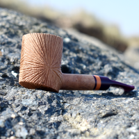 Savinelli Riccio 311 Natural Rustic Half Bent Poker 6mm Filter Fishtail Pipe (SAV534)